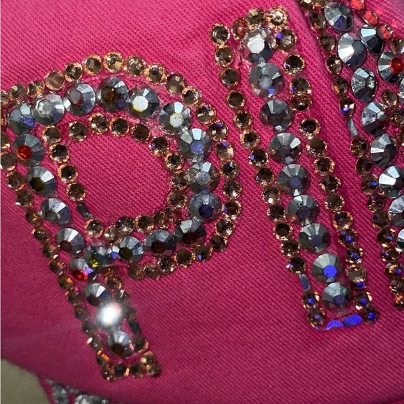 Vintage Victoria’s Secret PINK embellished studs bling Baseball Cap fashion Hat - Picture 6 of 9
